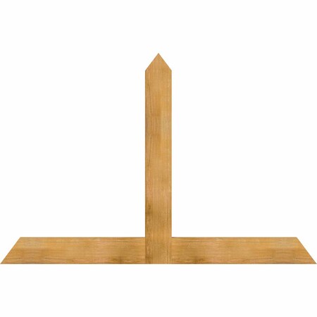 Ekena Millwork Portland Rough Sawn Timber Gable Bracket, Western Red Cedar, 72"W x 48"H x 2"D x 6"F, 16/12 Pitch GBW072X48X0206POR00RWR
